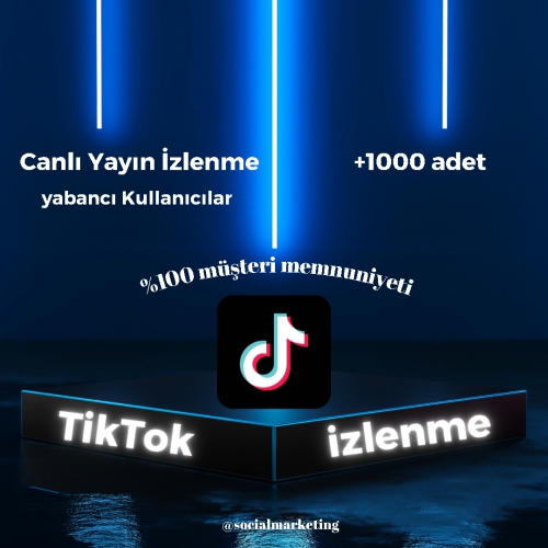  TikTok Canlı Yayın İzlenme  15 Dakika Yayında Kalır  Max 20K  Yabancı Kullanıcılar  Anlık Başlar